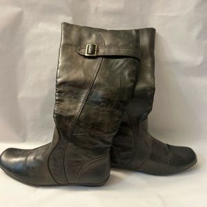 Brown Cracked Faux Leather Mootsies Tootsies Women Boots Size 7